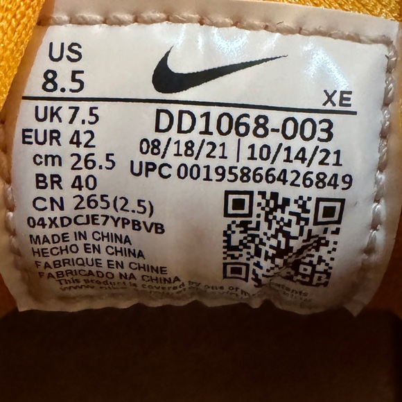 Nike Air Pink & Yellow Unisex Huarache University Gold - Picture 4 of 5